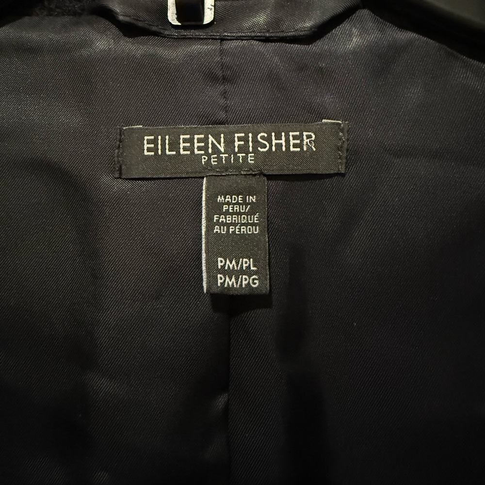 Eileen Fisher Wool Luxe Alpaca Plaid Oversized Coat - Picture 9 of 12